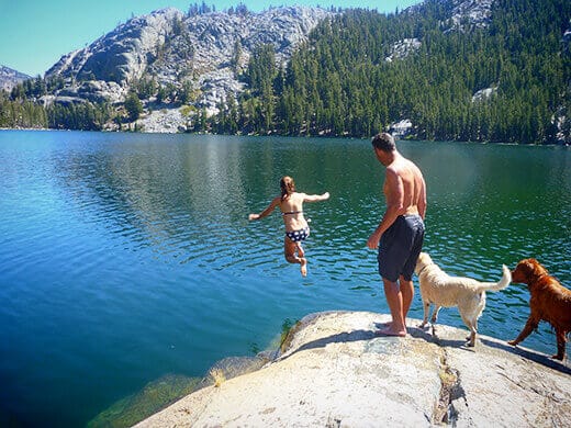 Cooling off at Shadow Lake