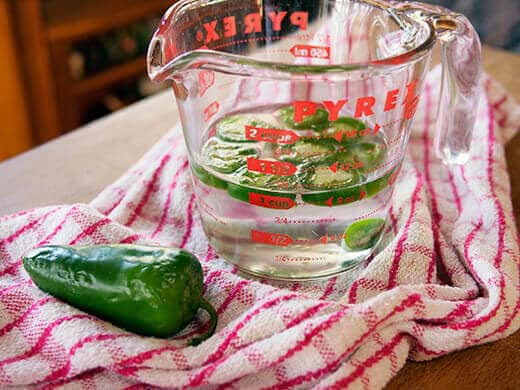 Jalapeño infusion in tequila
