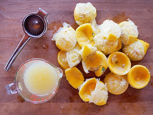 Freshly squeezed lemons