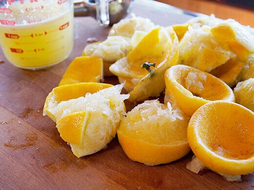 Freshly squeezed lemons