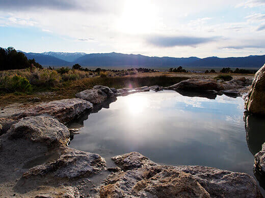 Travertine Hot Springs in the Eastern Sierra
