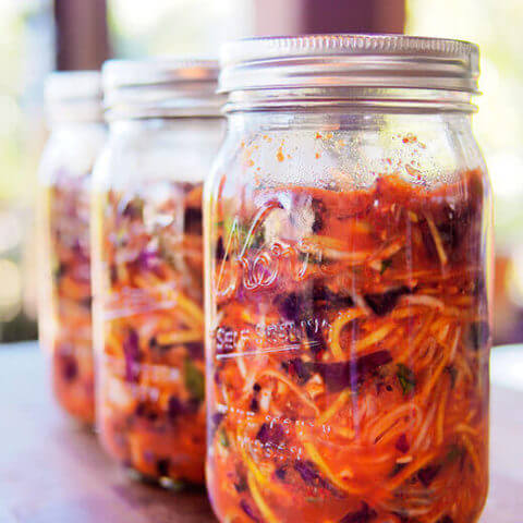 Red cabbage kimchi