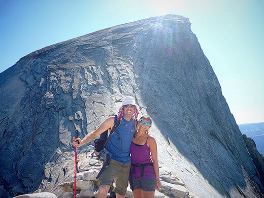 The cables on Half Dome