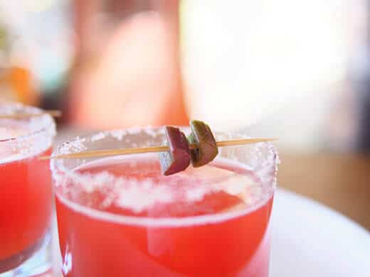 Spicy rhubarb margarita