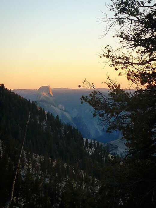 Half Dome in the golden hour