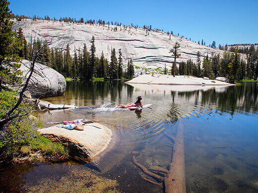Paddling out to the island