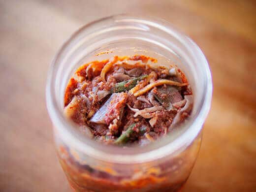 Over-fermented kimchi