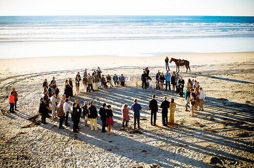 Bohemian beach wedding