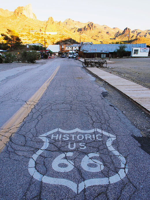 Route 66 passing through Oatman, Arizona