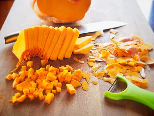 Diced pumpkin