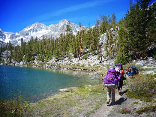Hiking out of Chickenfoot Lake