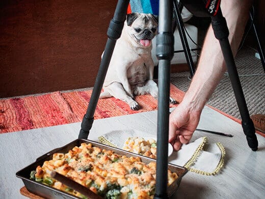 Shooting macaroni and cheese