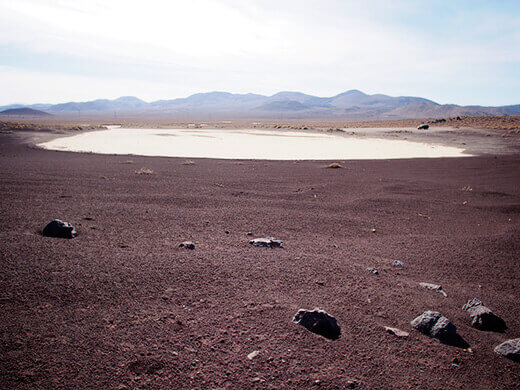 Ancient lake bed in the Coso Volcanic Field