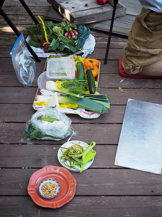 Vegetables from the garden and the farmers' market