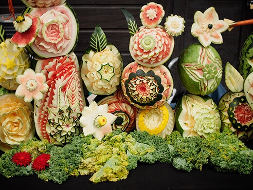 Watermelon sculptures