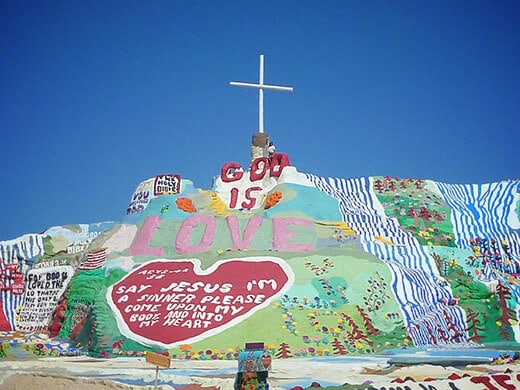 Standing on top of Salvation Mountain
