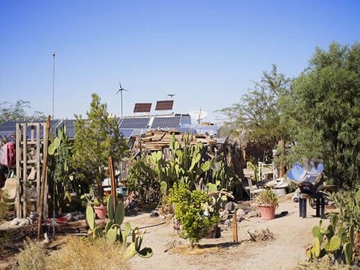 Solar-powered camp