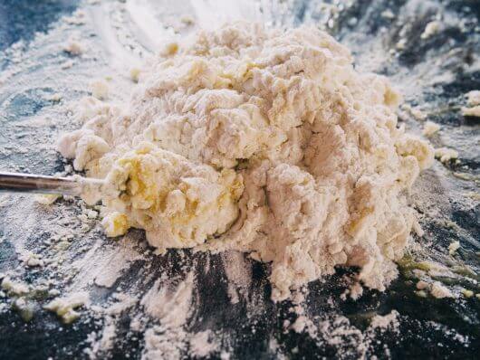 Pasta dough starting to take shape