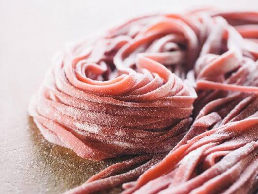 Beet pasta