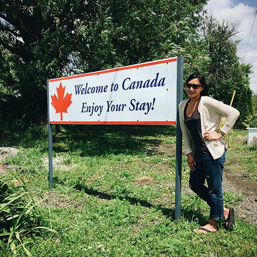 Ontario, Canada stateline