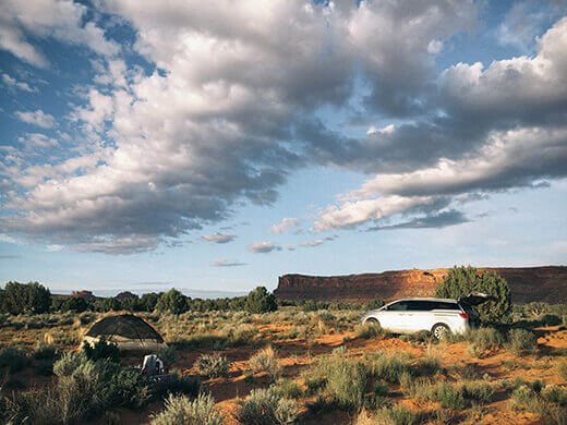 Camping outside of Arches National Park
