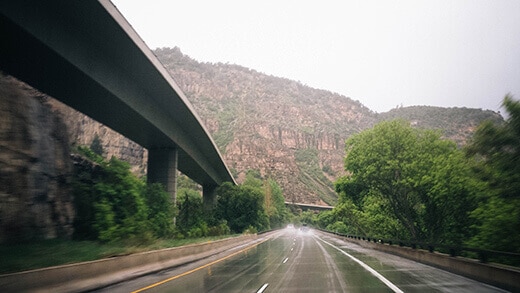 Driving to Denver in the rain