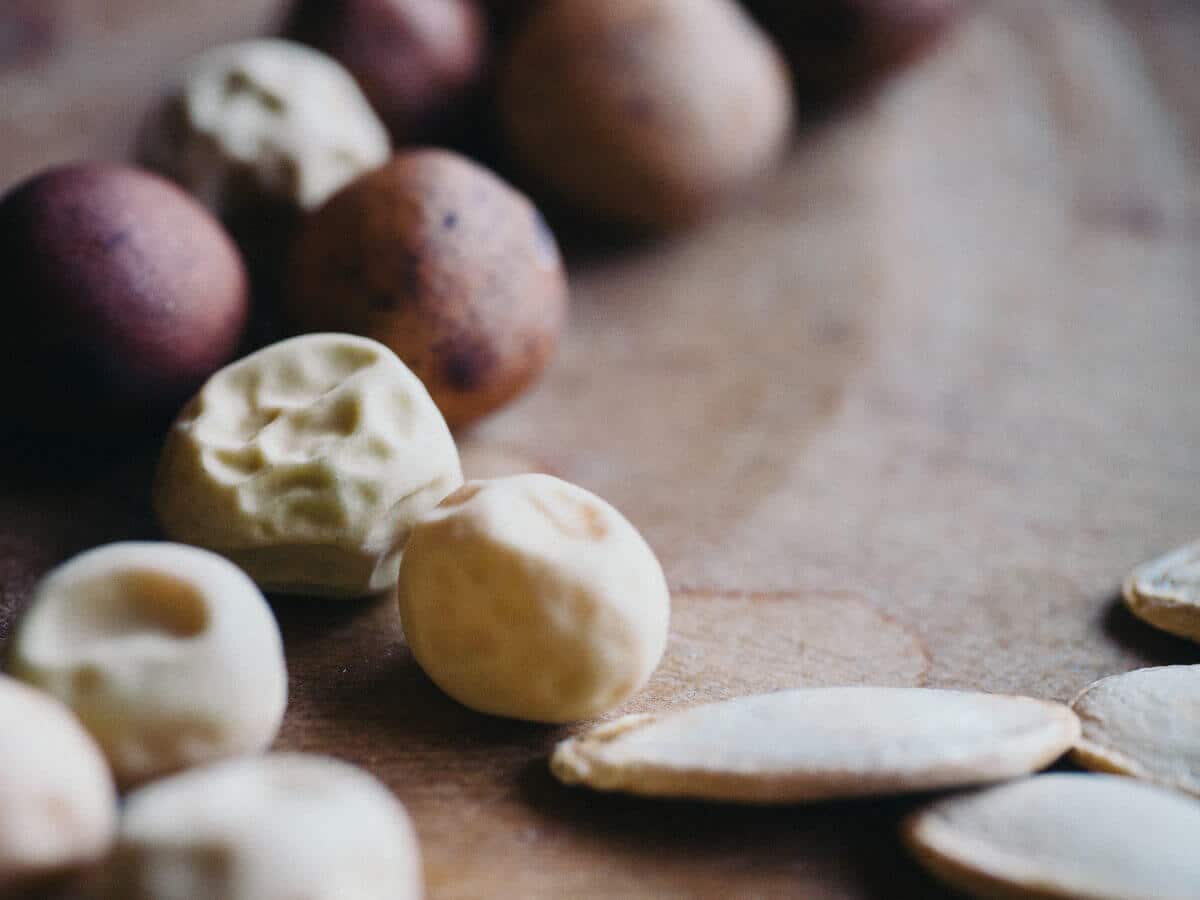 Pea and squash seeds