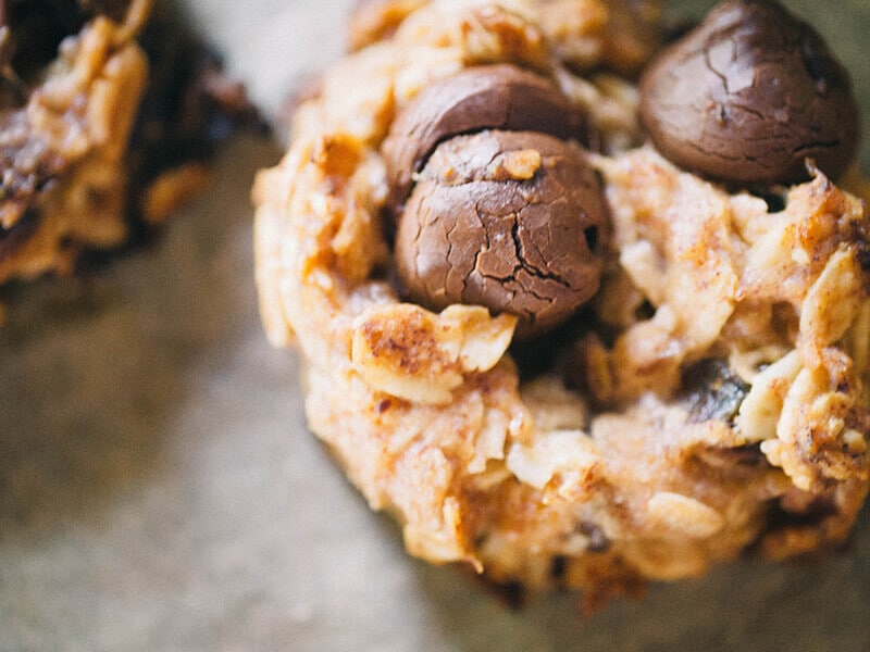 Home-baked chocolate banana date cookies