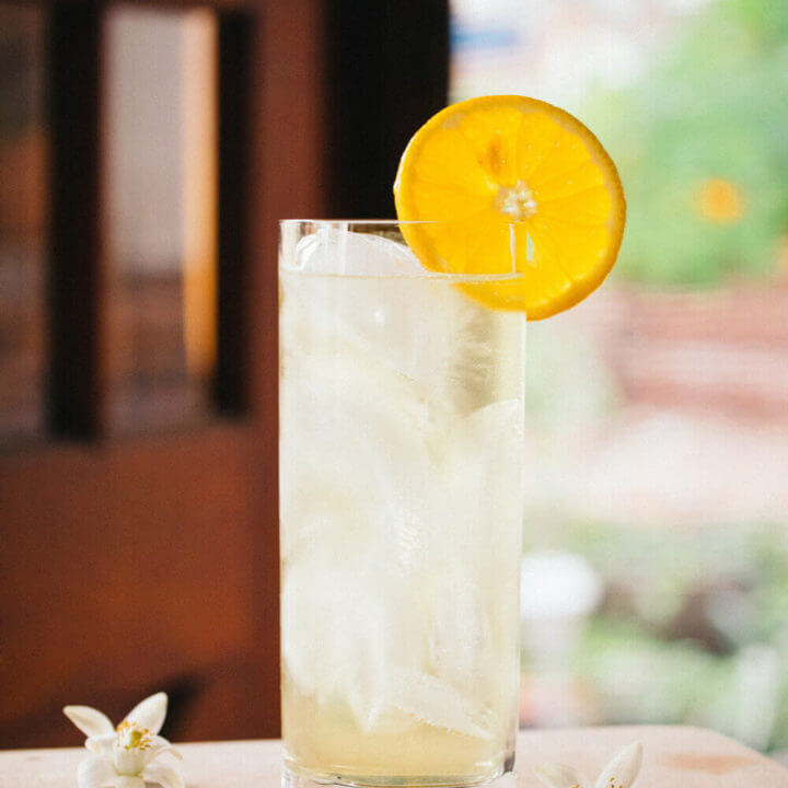 Moroccan orange blossom iced tea