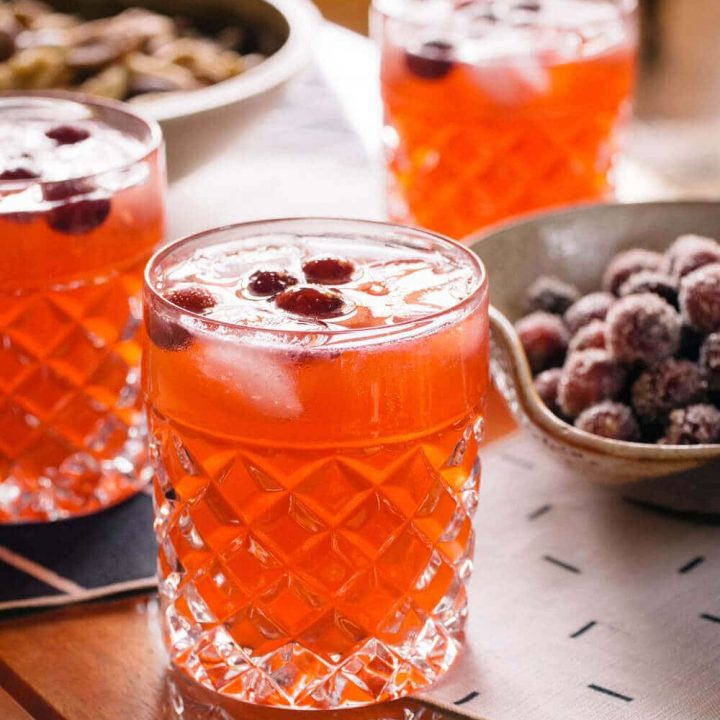 Cranberry moscow mules for the holidays