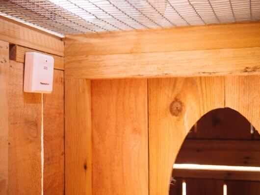 Humidity sensor inside the chicken coop