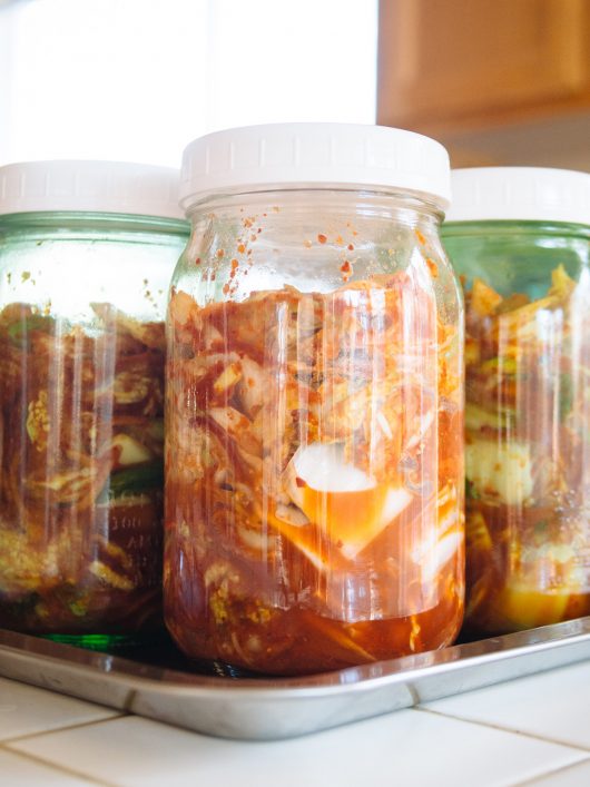 Let the jars ferment at room temperature for three days