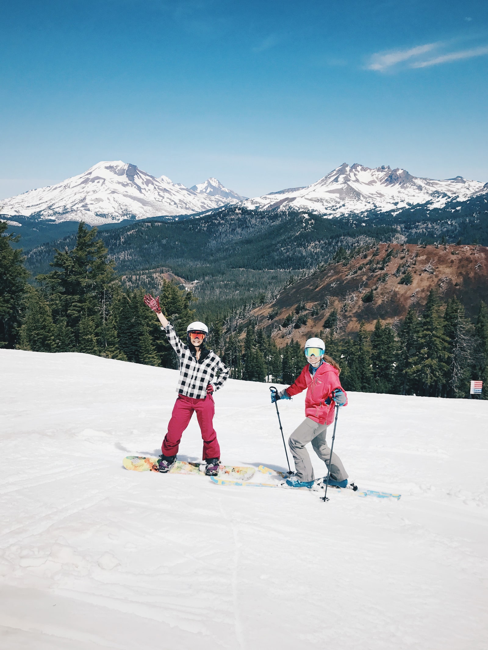 Snowboarding on Mount Bachelor