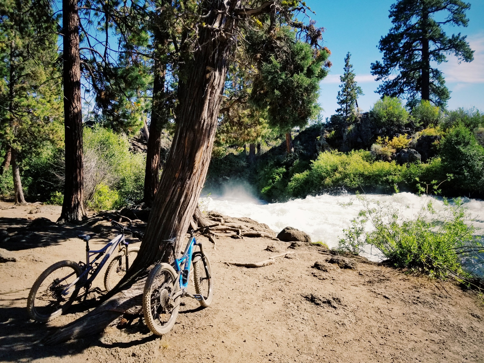 Mountain biking on the Deschutes River Trail