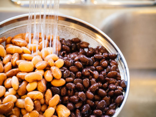 Three types of beans for homemade chili