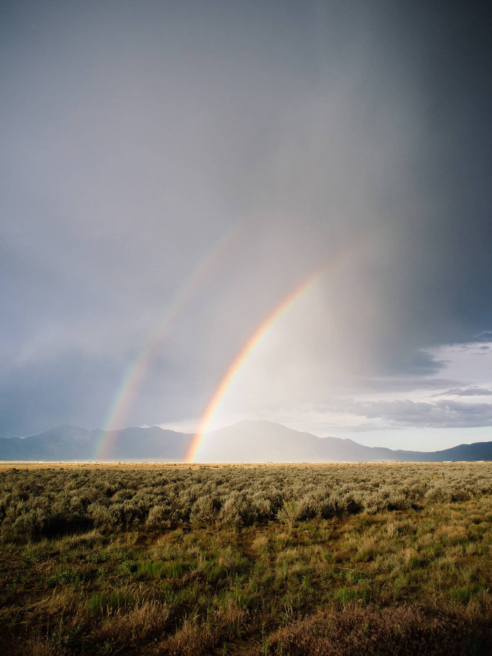 Double rainbow in Taos, New Mexico