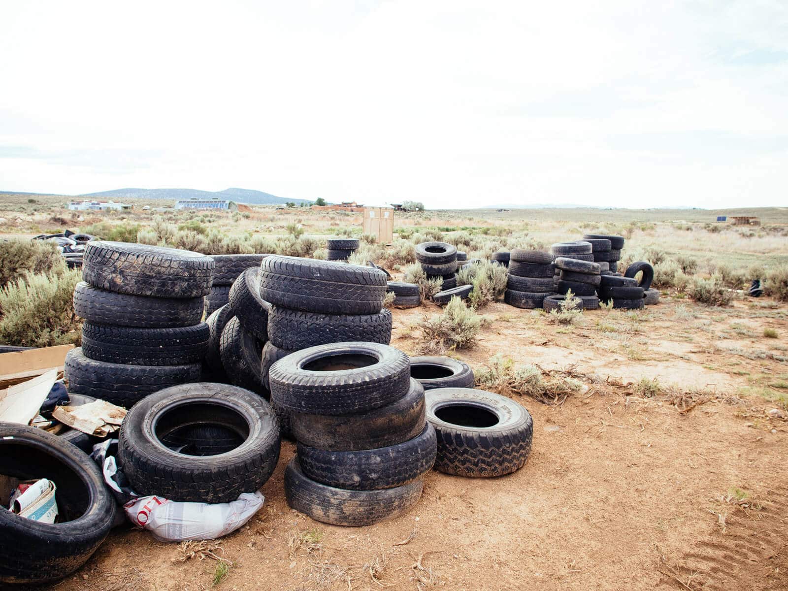 Old tires recycled as Earthship building materials