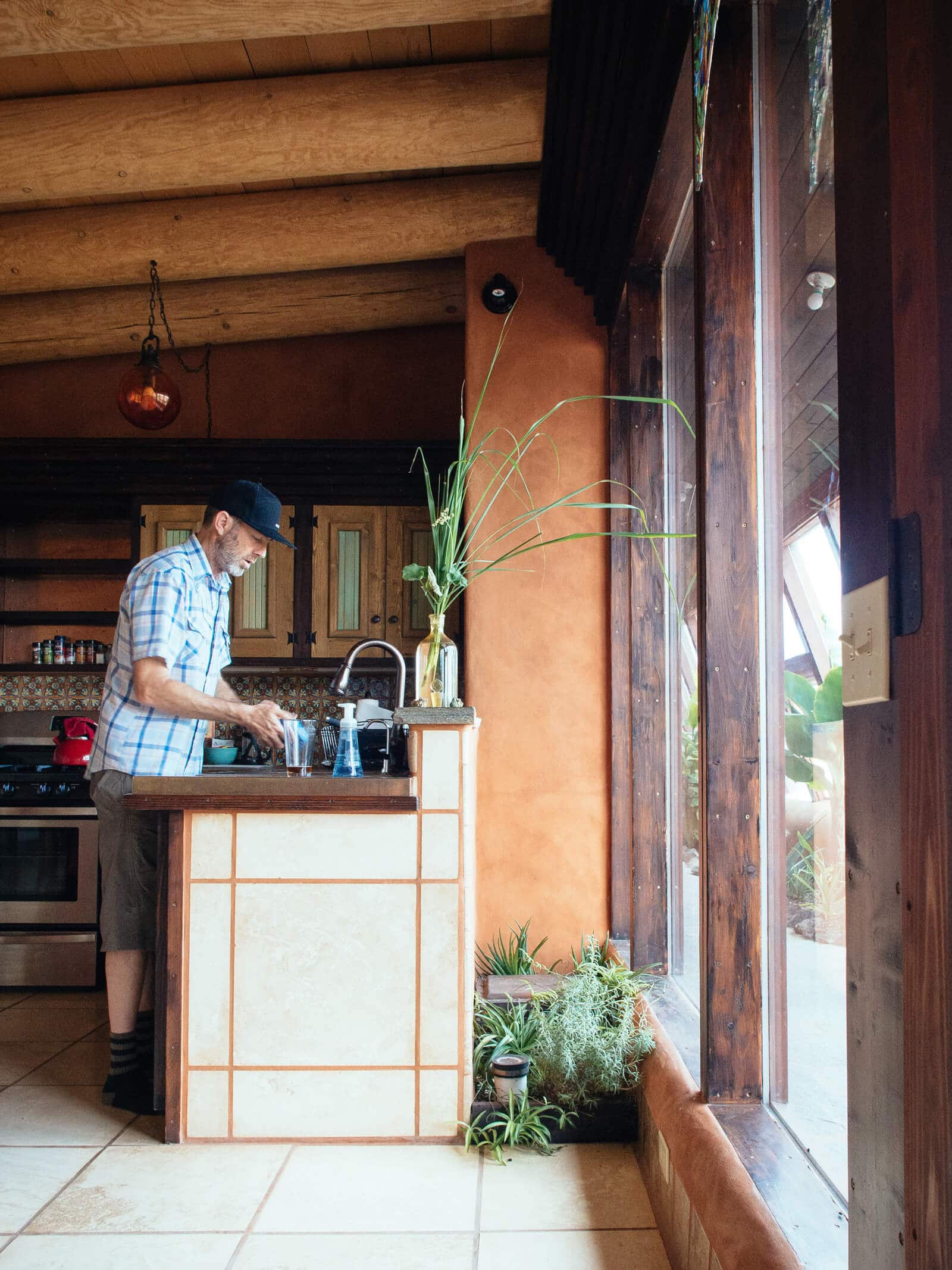 Earthship kitchen