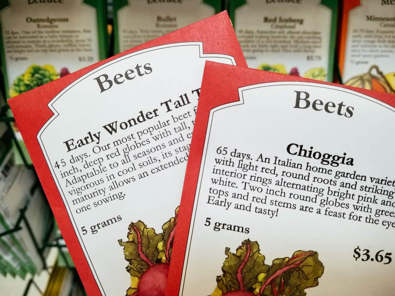 Compare the days to maturity on different varieties of plants to plan your garden better