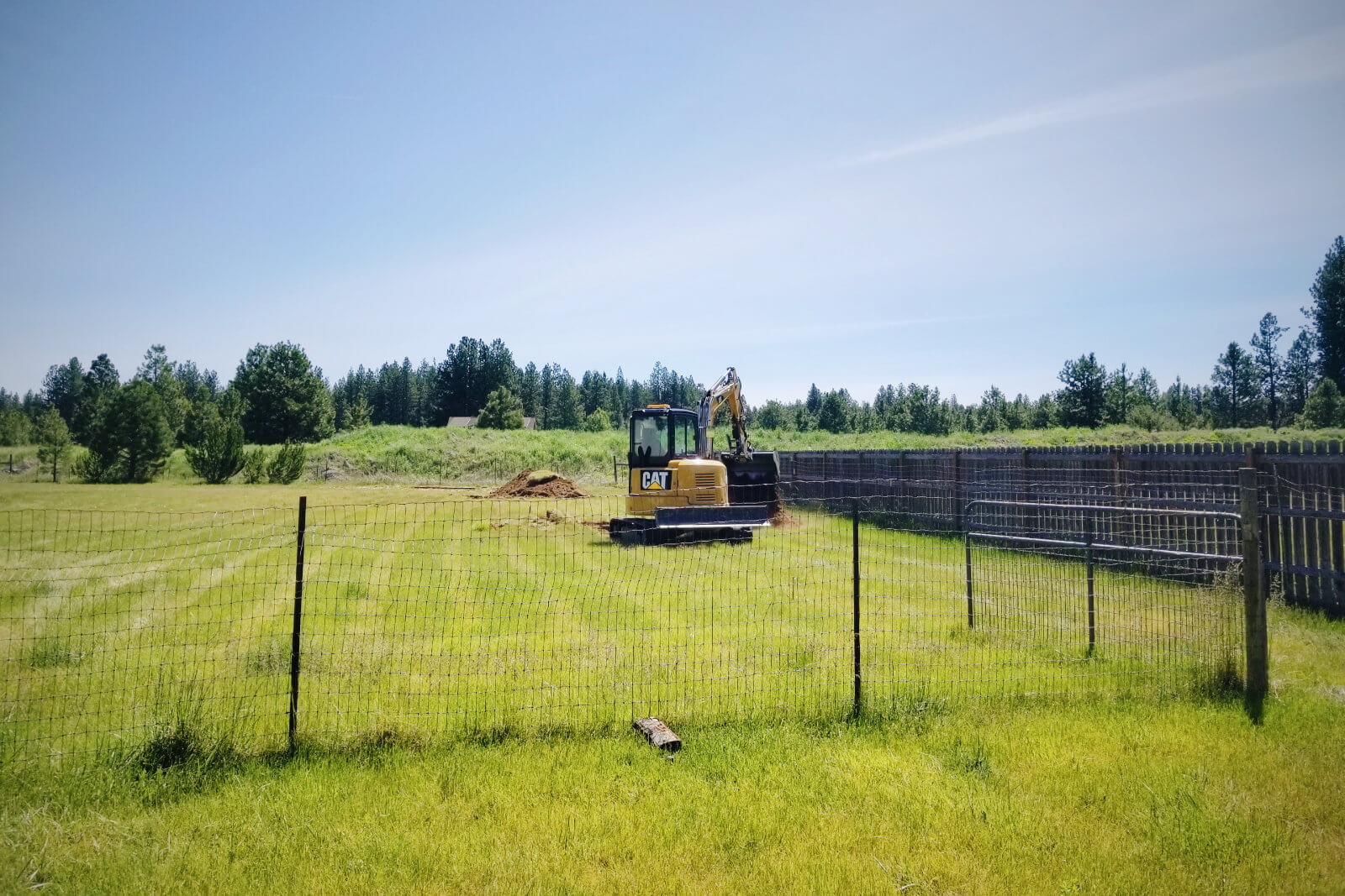 Digging test holes for our septic feasibility study