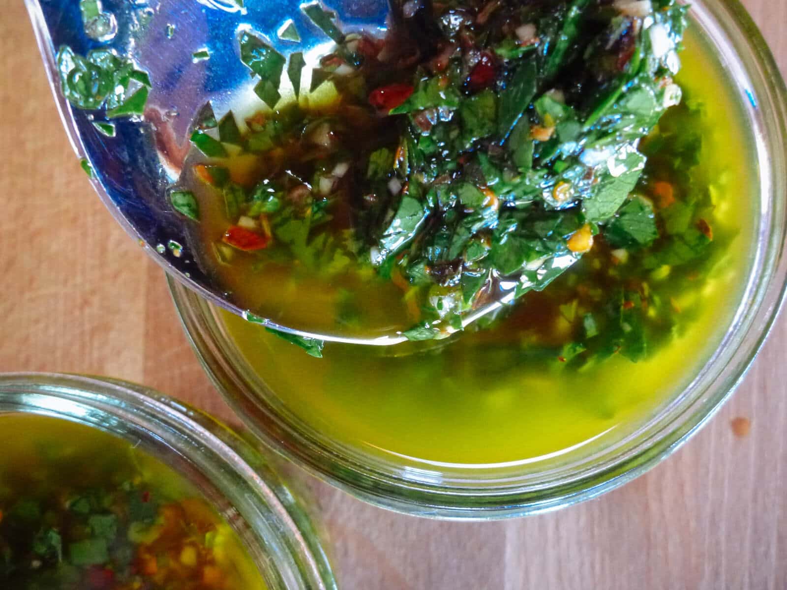 Let the chimichurri sit at room temperature overnight for the flavors to develop