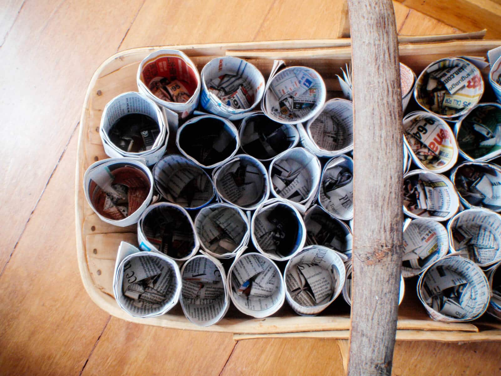 Newspaper seed starting pots are an easy DIY